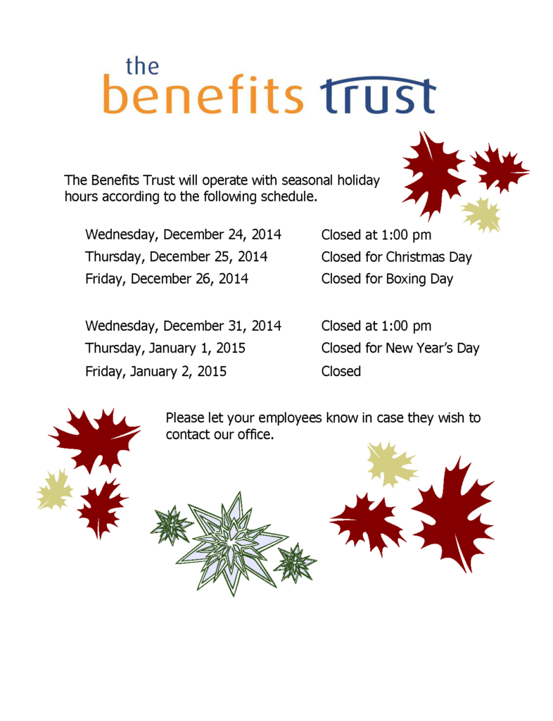 2014 Fall  Holiday Hours (2)